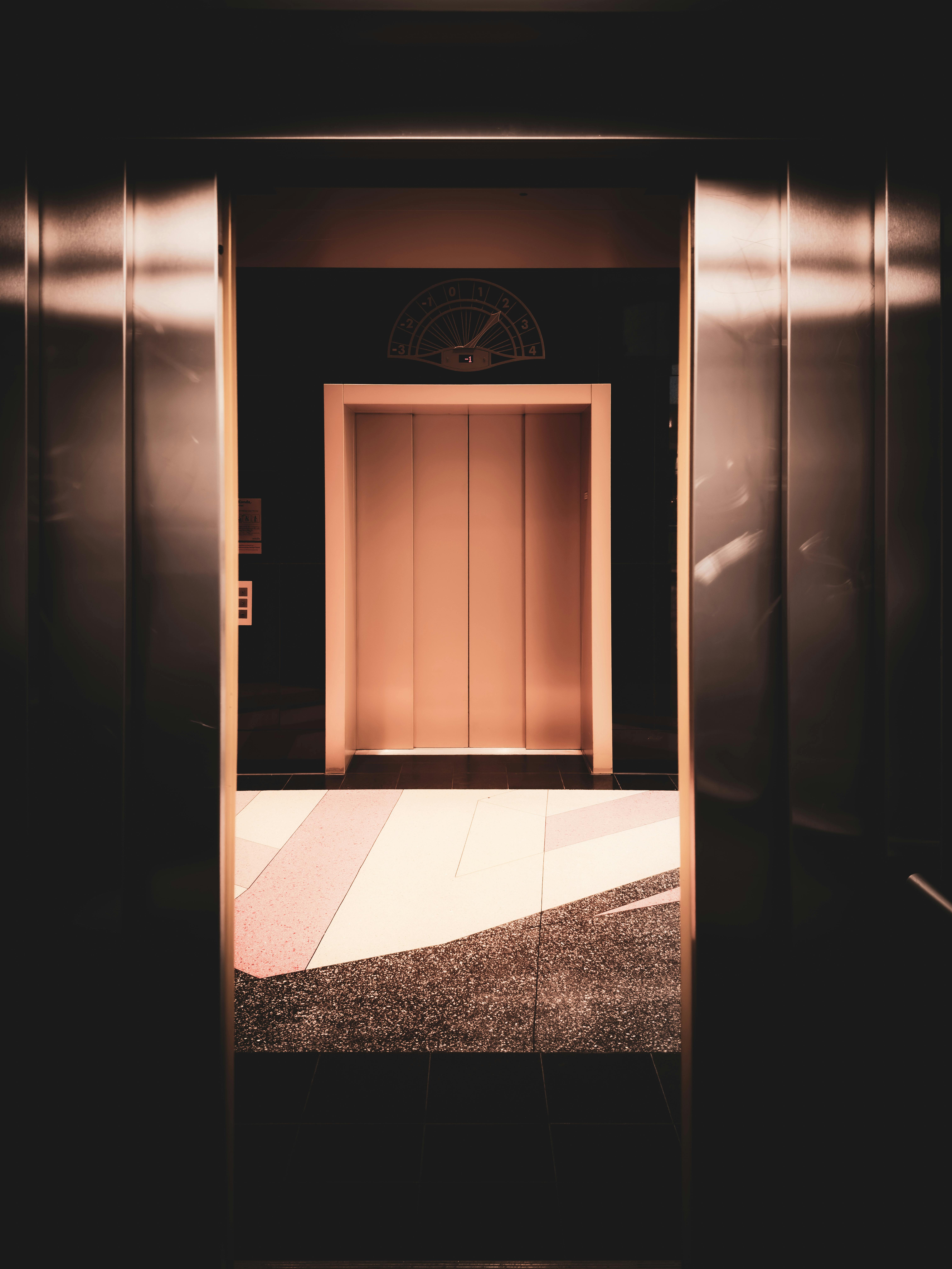 Modern Thomson-style elevator interior